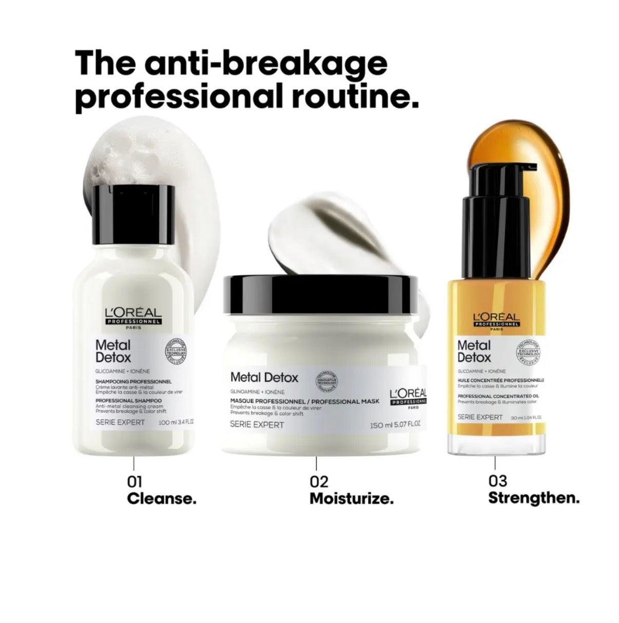 ロレアル プロフェッショナル
[メタルデトックス] シャンプー＆ヘアマスクコンボ • 750ML
