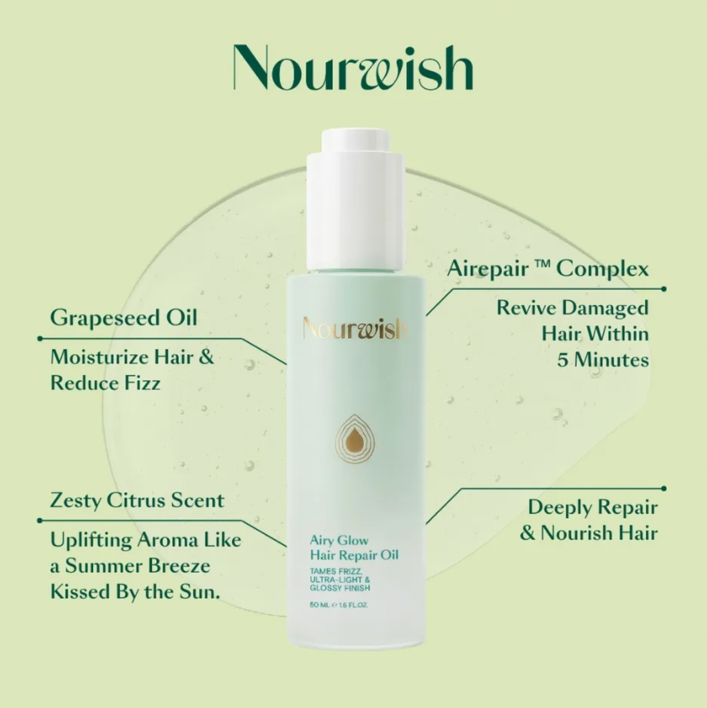 NOURWISH-エアリーグロウ ヘアリペアオイル • 50ML